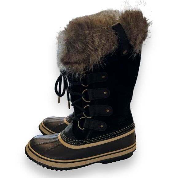 Sorel Joan of Arctic Tall Boots Black and Quarry - Picture 2 of 8